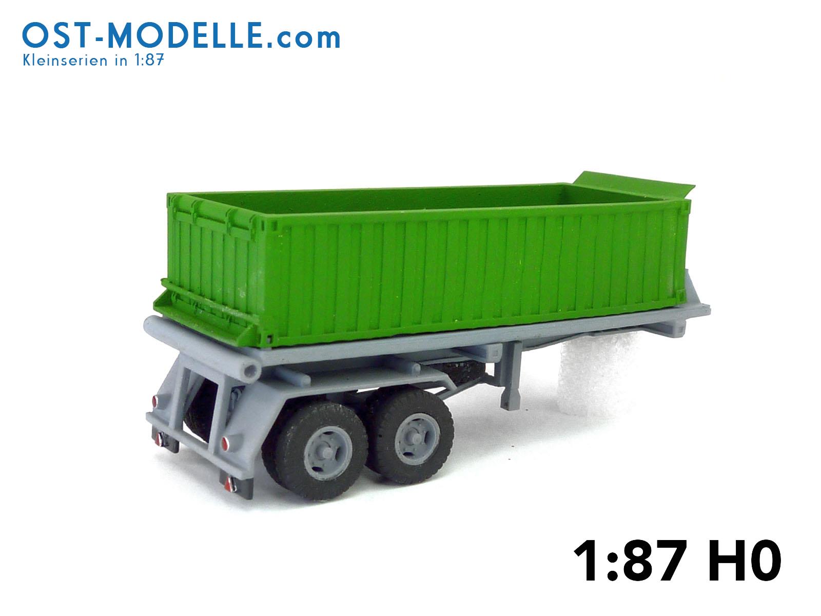 Kippcontainer Sattelauflieger Basis ZREMB GNP20 grau grün